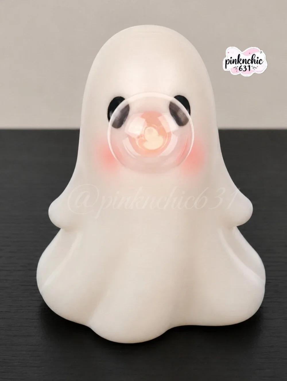 Viral Ghosts Blowing Pink Bubbles Blow Mold Halloween Decor